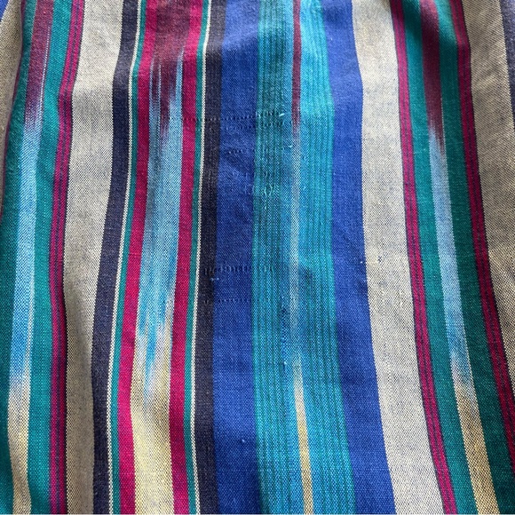 Vintage 90s Basic Editions Colorful Aztec Southwestern striped wrap midi skirt - Picture 10 of 13